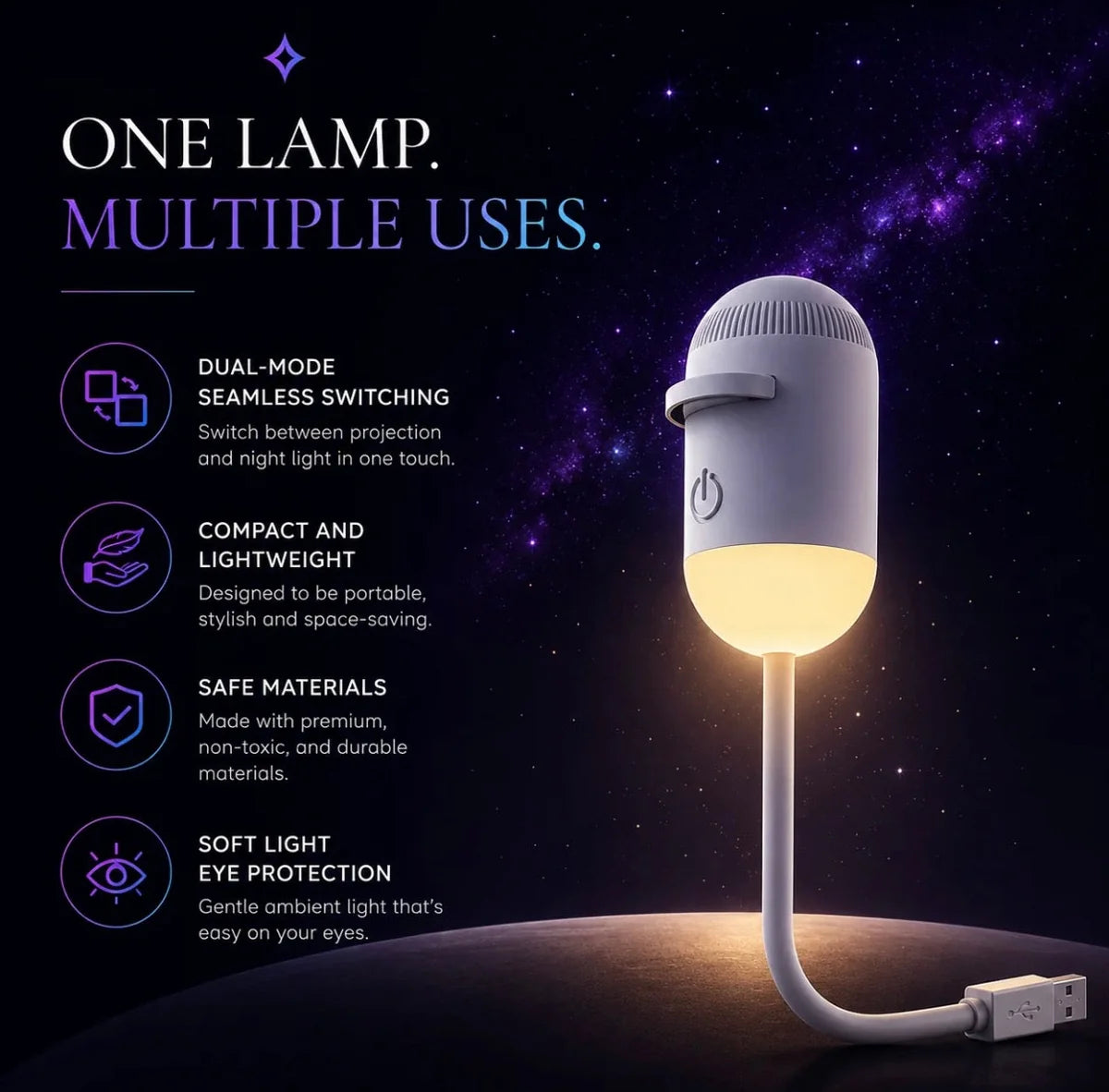 12-in-1 Galaxy Projector Night Light
