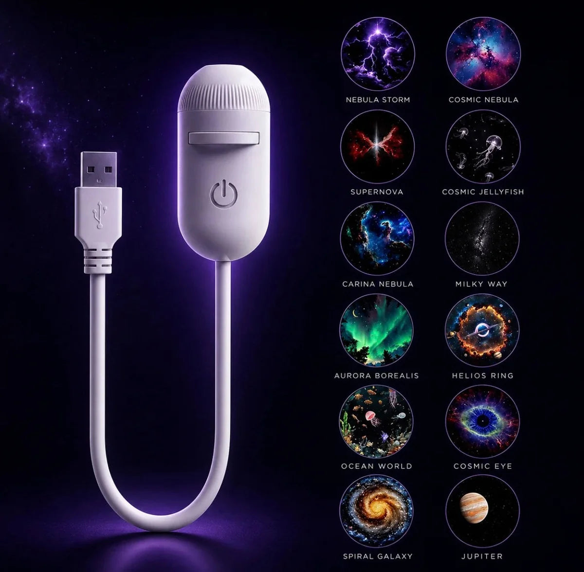 12-in-1 Galaxy Projector Night Light